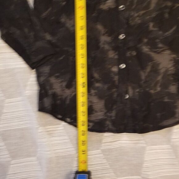 Disturbia Spectre Sheer Loose Fit Blouse Top - Picture 14 of 14